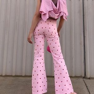 Harry Styles/ TAYLOR SWIFT lover Concert pink Heart Jeans size Small